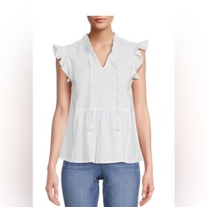 Time and Tru Women's Smocked Yoke Top